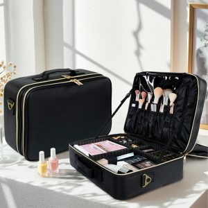 W02 Makeup case With Brush Holder Cosmetic Box