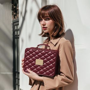 PDGZM-12 Makeup Bag with Mirror – Portable PU leather Travel Makeup Bag with LED Mirror