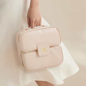 HZB-3 Pu Large-capacity Makeup Bag Beauty Travel Toiletry Bag