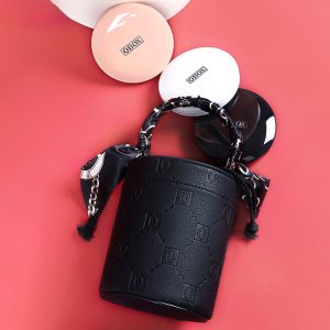 Shell bag made of PU material and three color mirror with light made of PC material