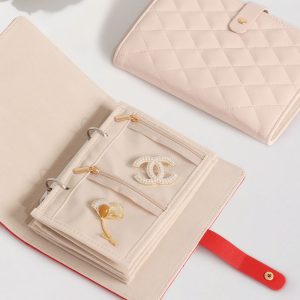 Single button jewelry storage book PU material