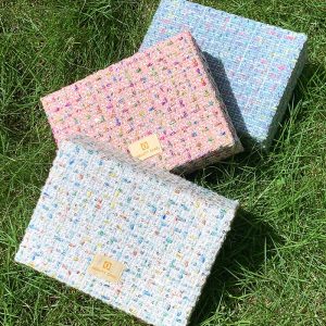 XXF Chanel style mixed woven fabric jewelry box