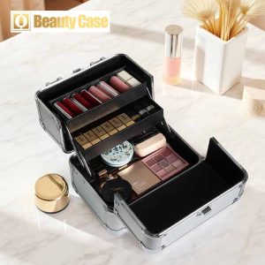 2522 OBOX Aluminum Makeup Tool Box Large Foldable Multi-Function Cosmetic Case