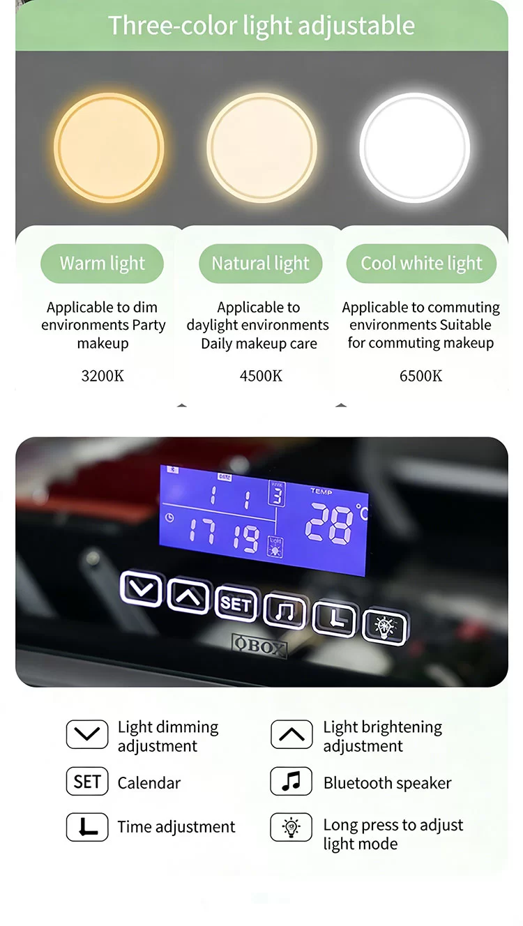 Adjustable lighting and display screen