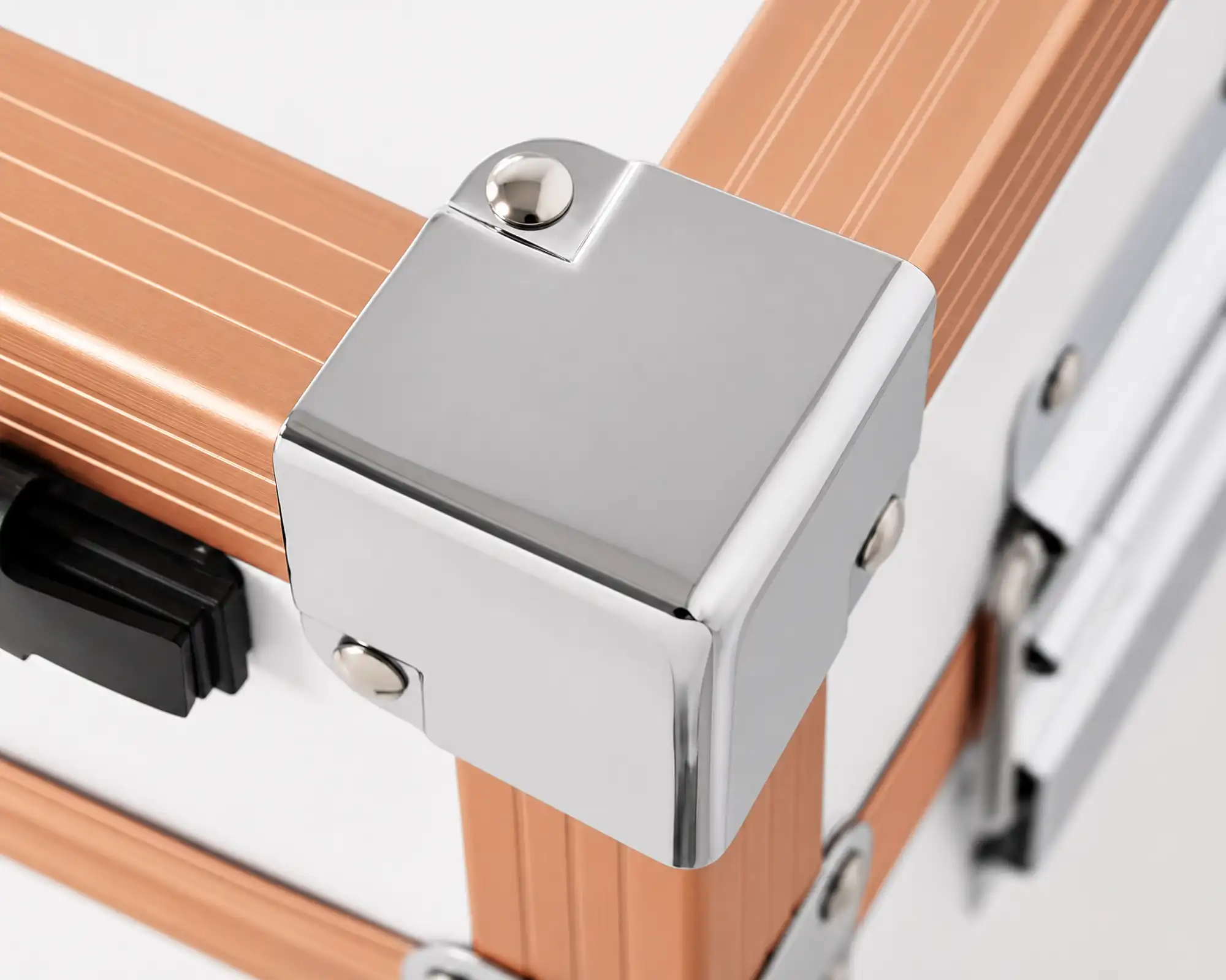 Aluminum frame and HPL fire-retardant panels used on AL3829 rolling manicure tables for stability and durability