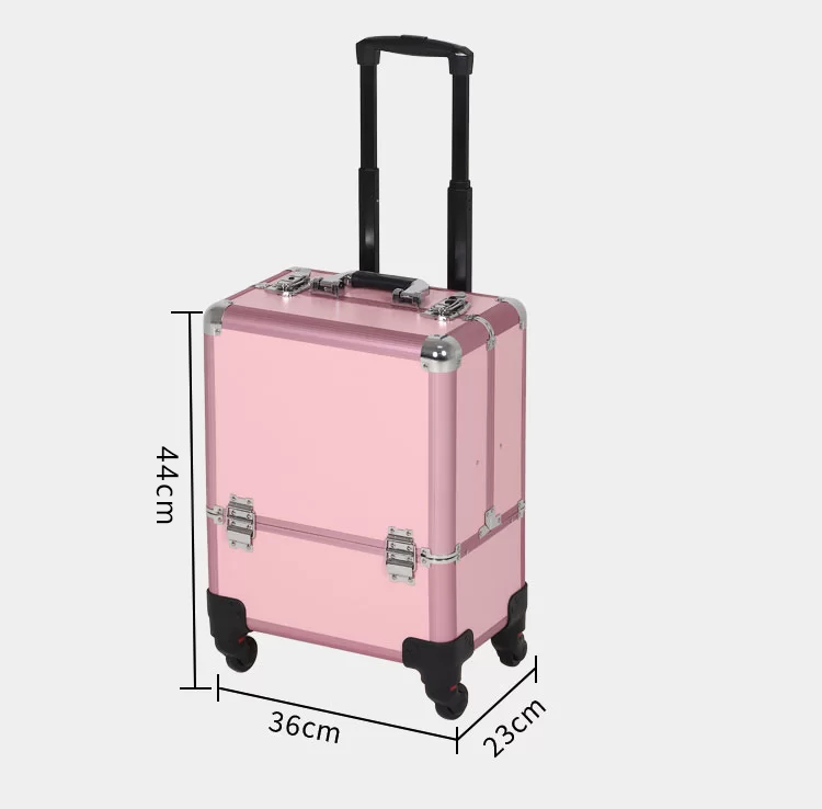 3643 rolling makeup and nail train case dimensions 36 × 23 × 44 cm